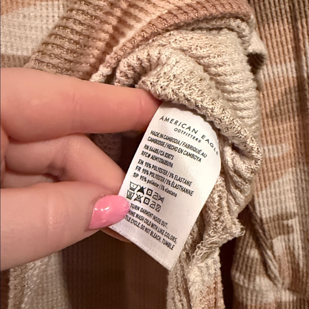 AMERICAN EAGLE | Women's Waffle Vneck Tunic size XL - Picture 4 of 8